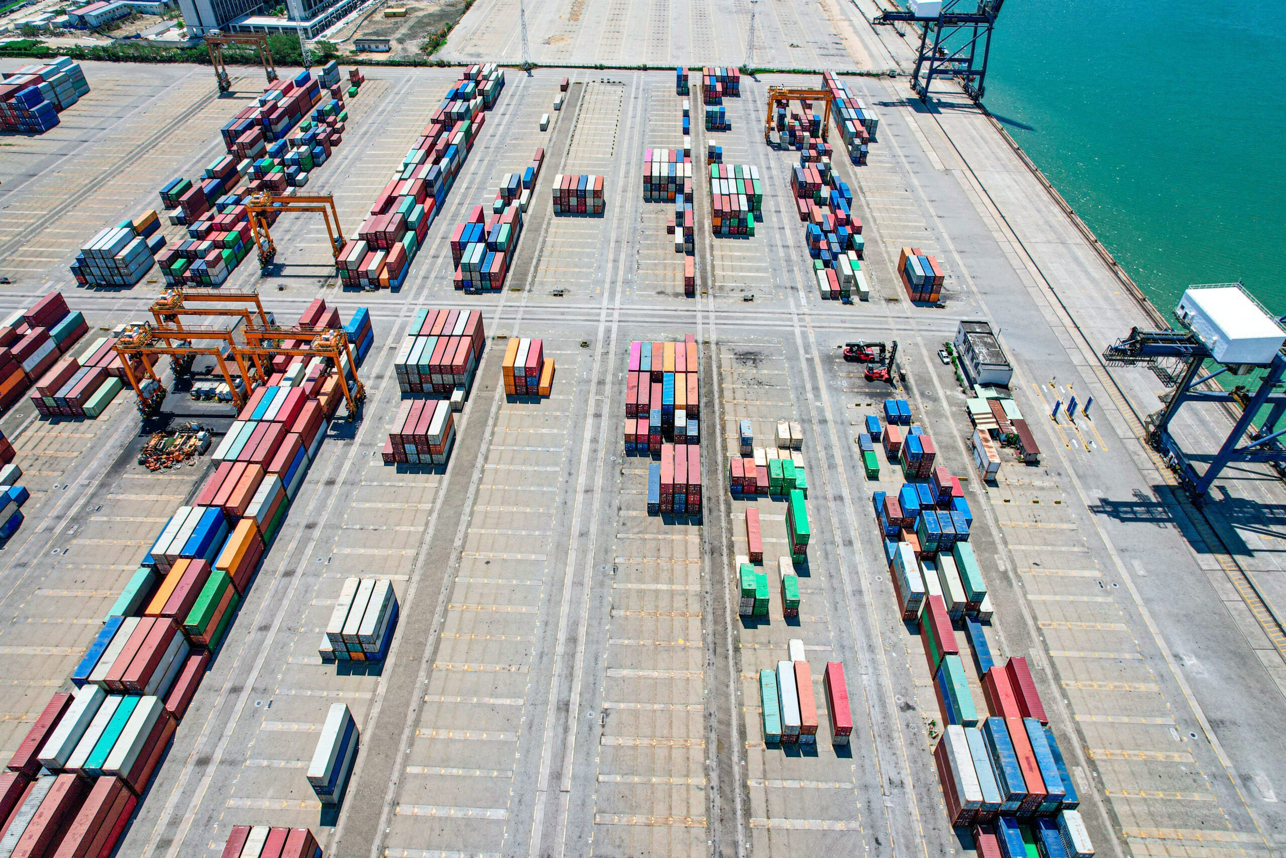 Aerial photography of container terminal